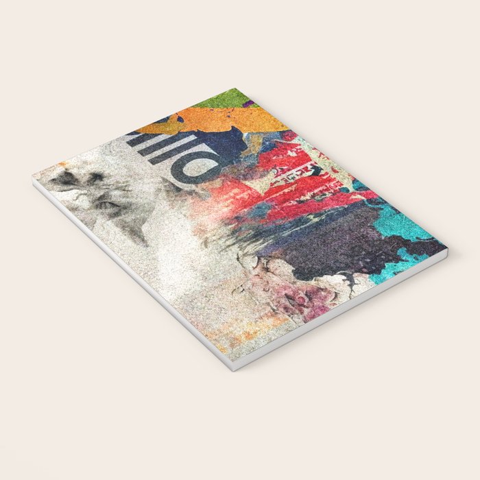 Urban Industrial Graffiti-Inspired Collage Art Aesthetic Abstract Notebook Gallery Image 3