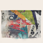 Urban Industrial Graffiti-Inspired Collage Art Aesthetic Abstract Wall Hanging Gallery Image 1