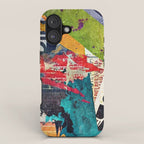 Urban Industrial Graffiti-Inspired Collage Art Aesthetic Abstract iPhone Case Gallery Image 1