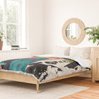 Urban Industrial Graffiti-Inspired Collage Art Aesthetic Abstract Duvet Cover Gallery Image 2