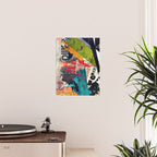 Urban Industrial Graffiti-Inspired Collage Art Aesthetic Abstract Poster Gallery Image 2