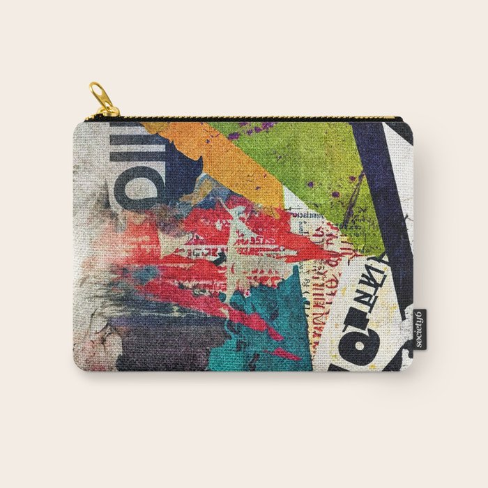 Urban Industrial Graffiti-Inspired Collage Art Aesthetic Abstract Carry All Pouch