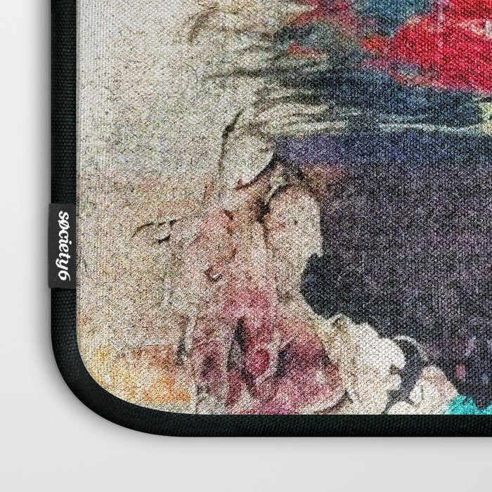 Urban Industrial Graffiti-Inspired Collage Art Aesthetic Abstract Laptop Sleeve Gallery Image 3