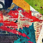 Urban Industrial Graffiti-Inspired Collage Art Aesthetic Abstract Coffee Mug Gallery Image 2