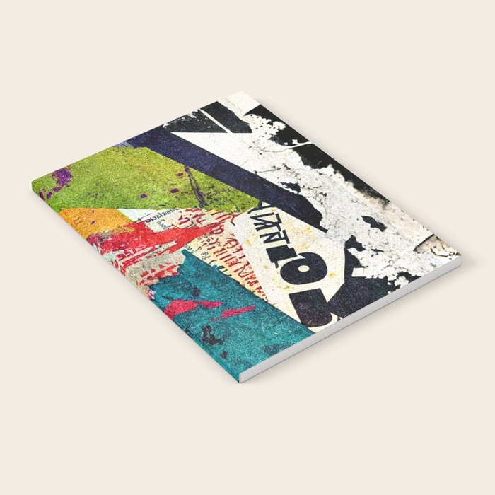 Urban Industrial Graffiti-Inspired Collage Art Aesthetic Abstract Notebook Gallery Image 2