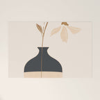 Minimal Abstract Art Vase Flower 3a Welcome Mat Gallery Image 1