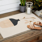 Minimal Abstract Art Vase Flower 3a Outdoor Rug Gallery Image 2