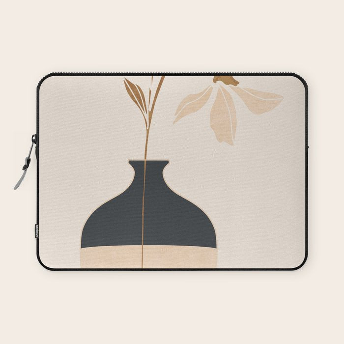 Minimal Abstract Art Vase Flower 3a Laptop Sleeve Gallery Image 1