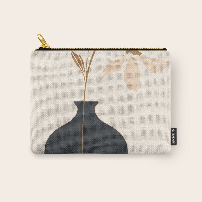 Minimal Abstract Art Vase Flower 3a Carry All Pouch Gallery Image 1