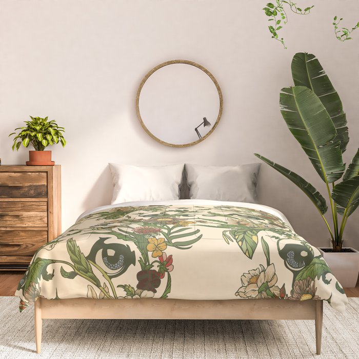 Botanical Pug Comforter Gallery Image 3