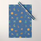 Vintage Astrology Zodiac Wheel Wrapping Paper Gallery Image 1
