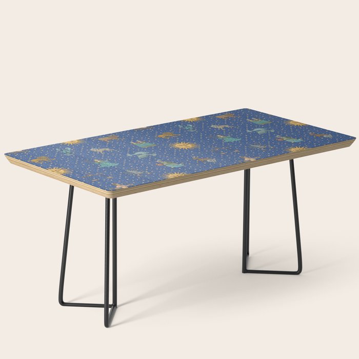 Vintage Astrology Zodiac Wheel Coffee Table Gallery Image 1
