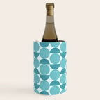 Mid Century Modern Geometric Shapes Aqua Blue Wine Chiller Gallery Image 1