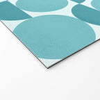 Mid Century Modern Geometric Shapes Aqua Blue Welcome Mat Gallery Image 2