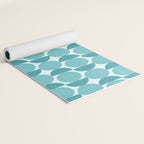 Mid Century Modern Geometric Shapes Aqua Blue Yoga Mat Gallery Image 2