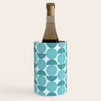 Mid Century Modern Geometric Shapes Aqua Blue Wine Chiller Gallery Image 3