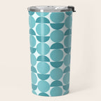 Mid Century Modern Geometric Shapes Aqua Blue Travel Mug Gallery Image 2