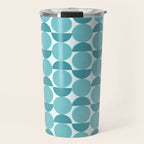 Mid Century Modern Geometric Shapes Aqua Blue Travel Mug Gallery Image 1