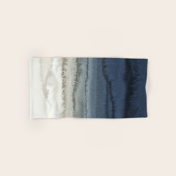 WITHIN THE TIDES - CRUSHING WAVES BLUE Hand & Bath Towel Gallery Image 1