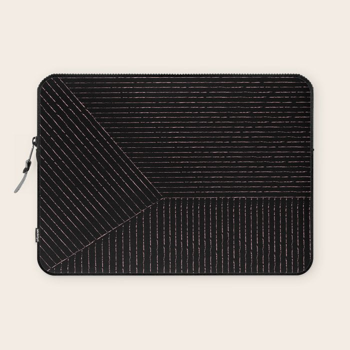 lines (black & pink) Laptop Sleeve Gallery Image 1