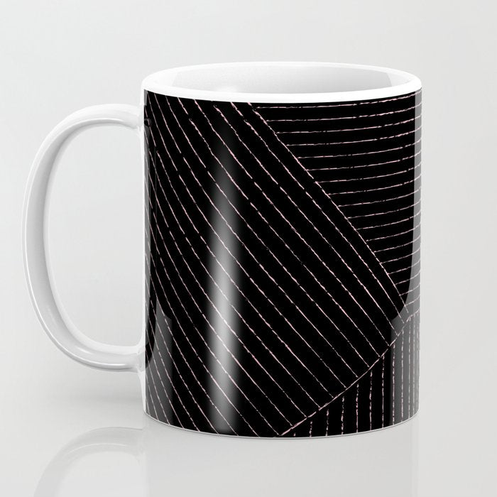 lines (black & pink) Coffee Mug Gallery Image 3