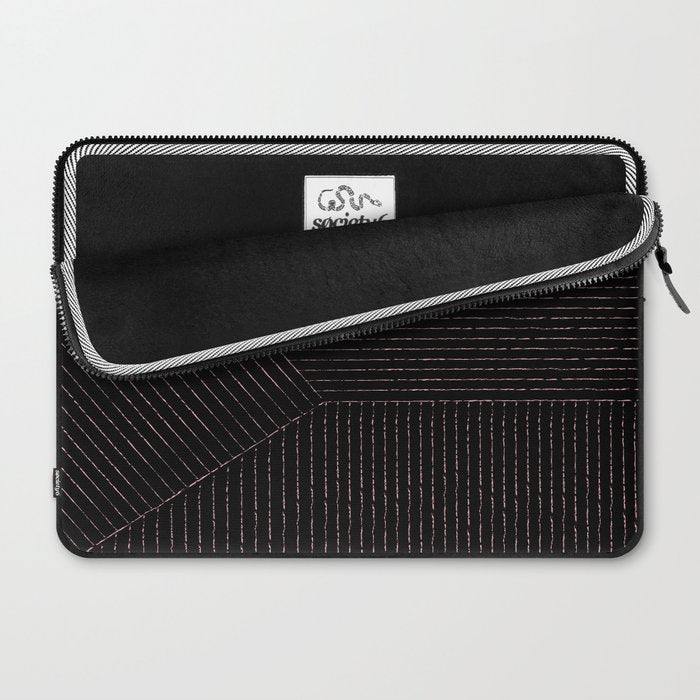 lines (black & pink) Laptop Sleeve Gallery Image 2