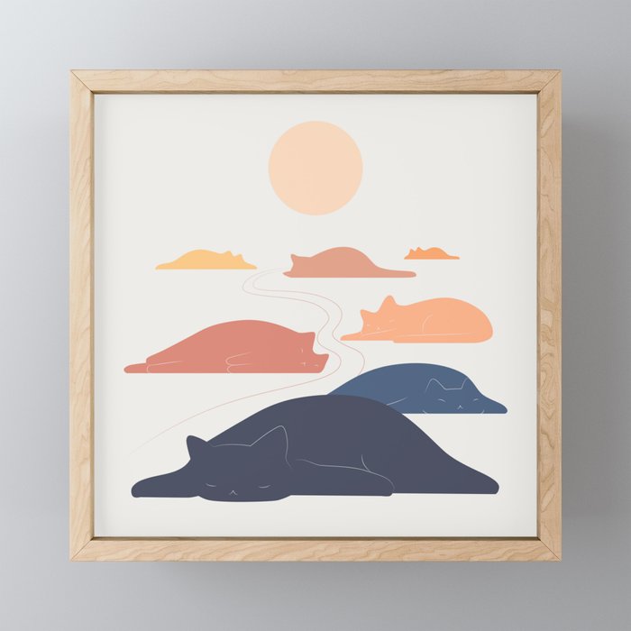 Cat Landscape 159 Mini Art Print Gallery Image 1
