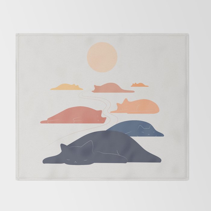 Cat Landscape 159 Throw Blanket Gallery Image 2