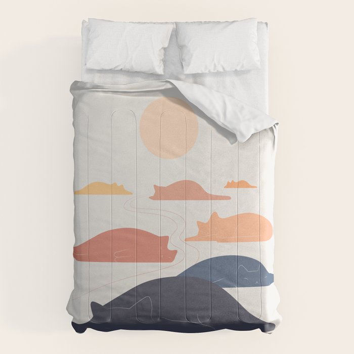 Cat Landscape 159 Comforter Gallery Image 6