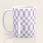 Lilac and white checkered Coffee Mug Gallery Image 3