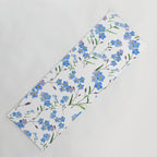 forget me not pattern watercolor  Yoga Mat Gallery Image 1