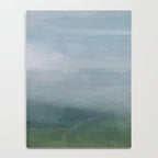 Valley Living - Gray Blue Navy Indigo Grass Green Abstract Painting Wall Art Prints, Nature Horizon Notebook Gallery Image 4