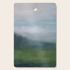 Valley Living - Gray Blue Navy Indigo Grass Green Abstract Painting Wall Art Prints, Nature Horizon Cutting Board Gallery Image 1
