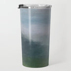 Valley Living - Gray Blue Navy Indigo Grass Green Abstract Painting Wall Art Prints, Nature Horizon Travel Mug Gallery Image 3