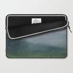 Valley Living - Gray Blue Navy Indigo Grass Green Abstract Painting Wall Art Prints, Nature Horizon Laptop Sleeve Gallery Image 2