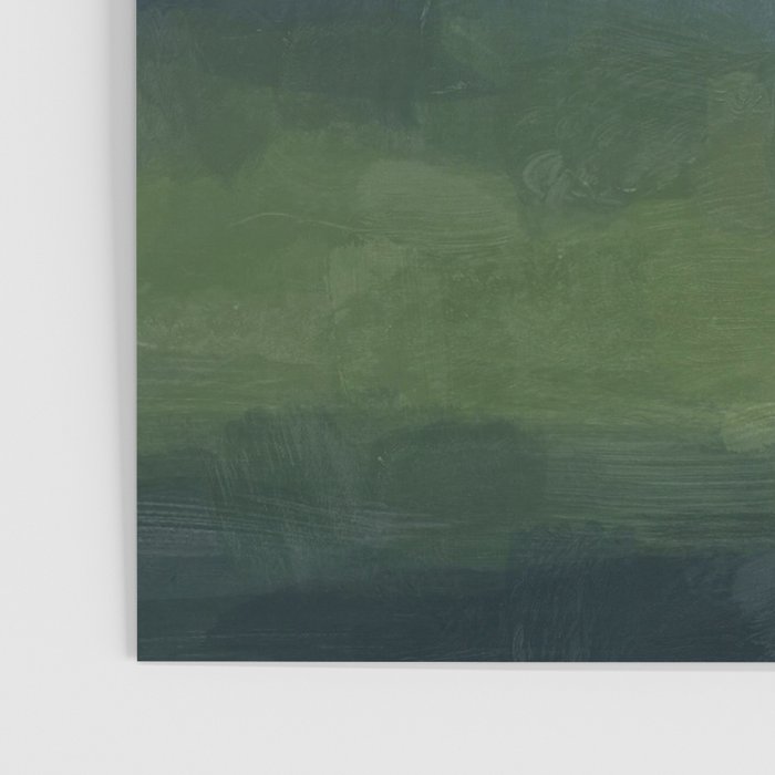 Valley Living - Gray Blue Navy Indigo Grass Green Abstract Painting Wall Art Prints, Nature Horizon Poster Gallery Image 3