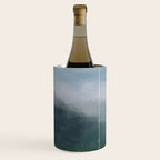 Valley Living - Gray Blue Navy Indigo Grass Green Abstract Painting Wall Art Prints, Nature Horizon Wine Chiller Gallery Image 2