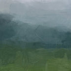 Valley Living - Gray Blue Navy Indigo Grass Green Abstract Painting Wall Art Prints, Nature Horizon Coffee Mug Gallery Image 2