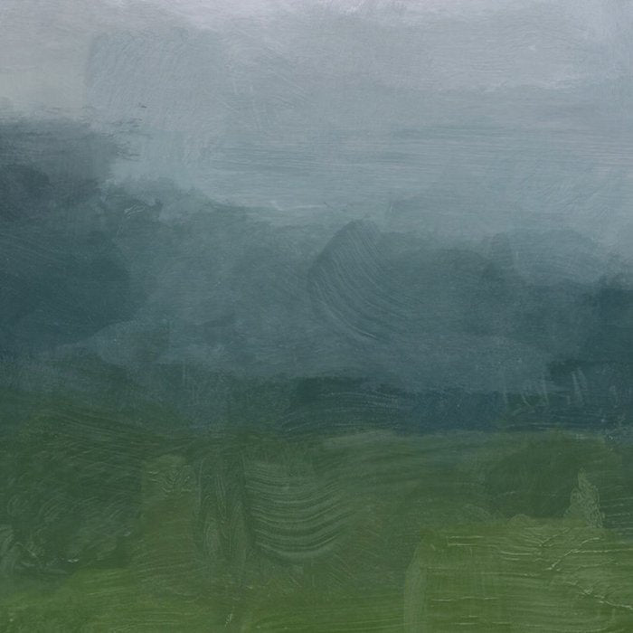 Valley Living - Gray Blue Navy Indigo Grass Green Abstract Painting Wall Art Prints, Nature Horizon Coffee Mug Gallery Image 2
