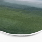 Valley Living - Gray Blue Navy Indigo Grass Green Abstract Painting Wall Art Prints, Nature Horizon Bath Mat Gallery Image 3