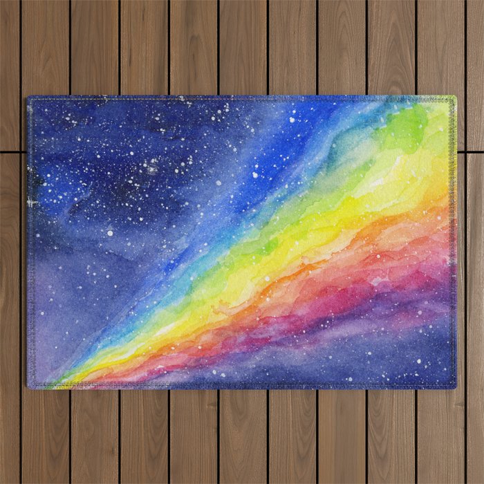 A Rainbow in Space Outdoor Rug Gallery Image 1