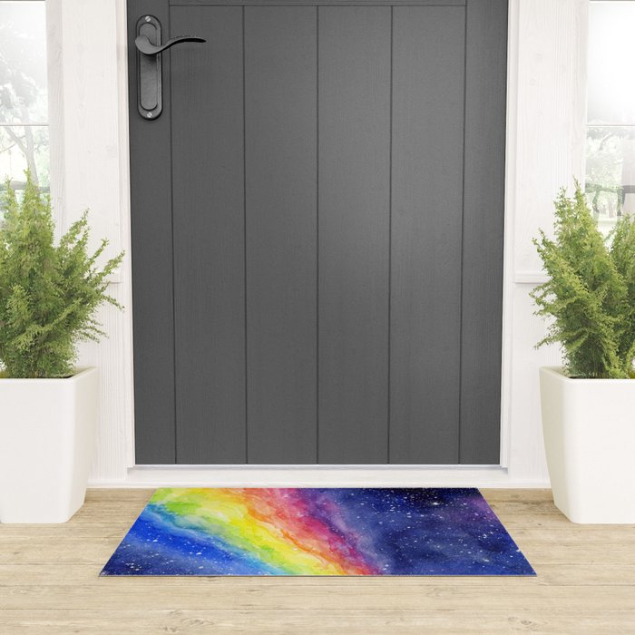 A Rainbow in Space Welcome Mat Gallery Image 3