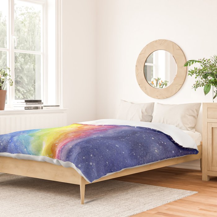 A Rainbow in Space Duvet Cover Gallery Image 2