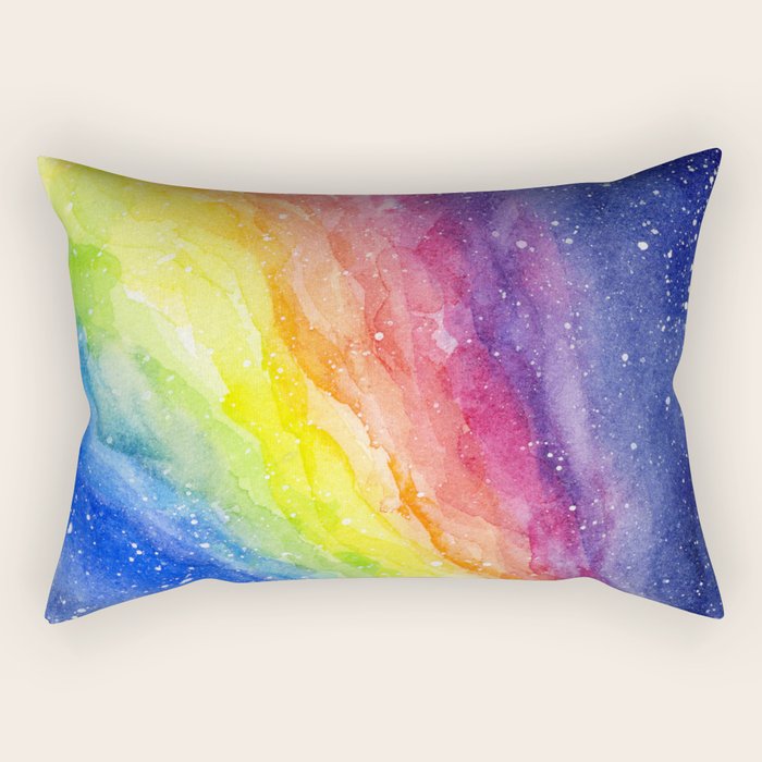 A Rainbow in Space Rectangular Pillow Gallery Image 1