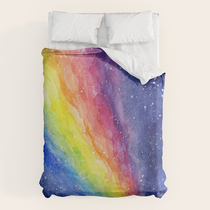 A Rainbow in Space Duvet Cover Gallery Image 1