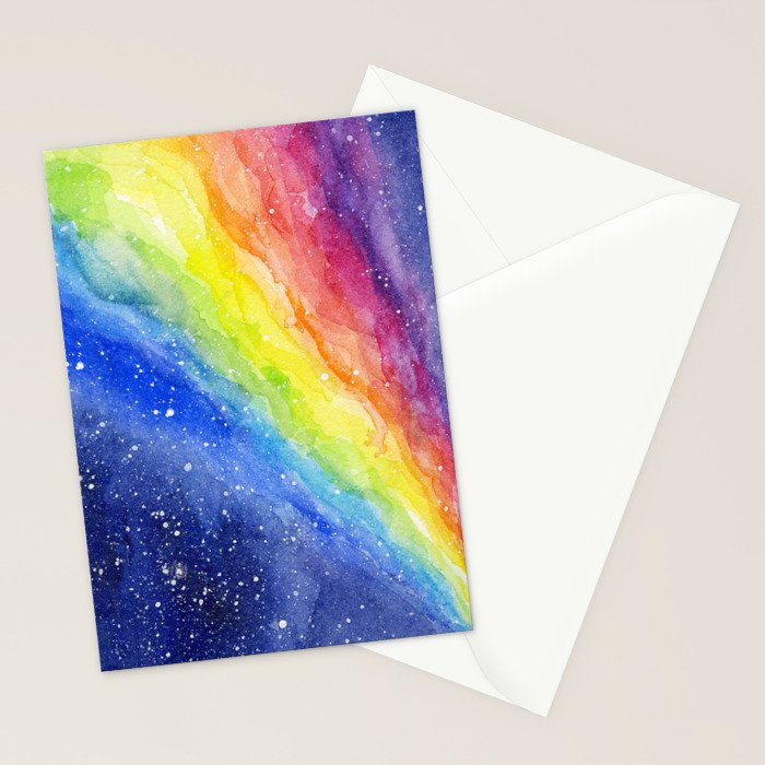 A Rainbow in Space Stationery Card Gallery Image 2