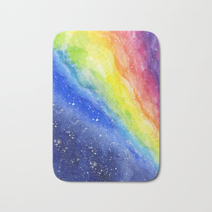A Rainbow in Space Bath Mat Gallery Image 1