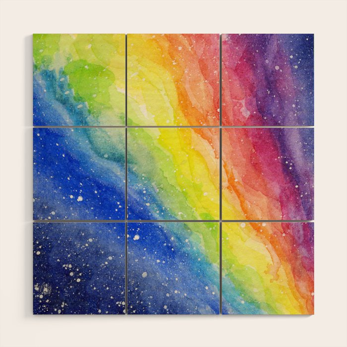 A Rainbow in Space Wood Wall Art Gallery Image 1