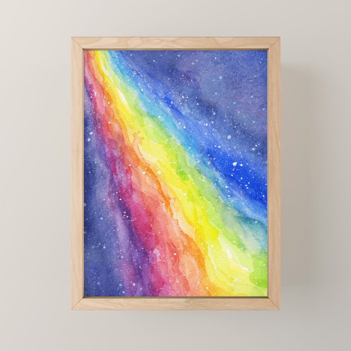 A Rainbow in Space Mini Art Print Gallery Image 1