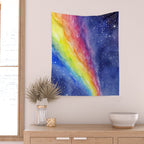 A Rainbow in Space Wall Tapestry Gallery Image 2